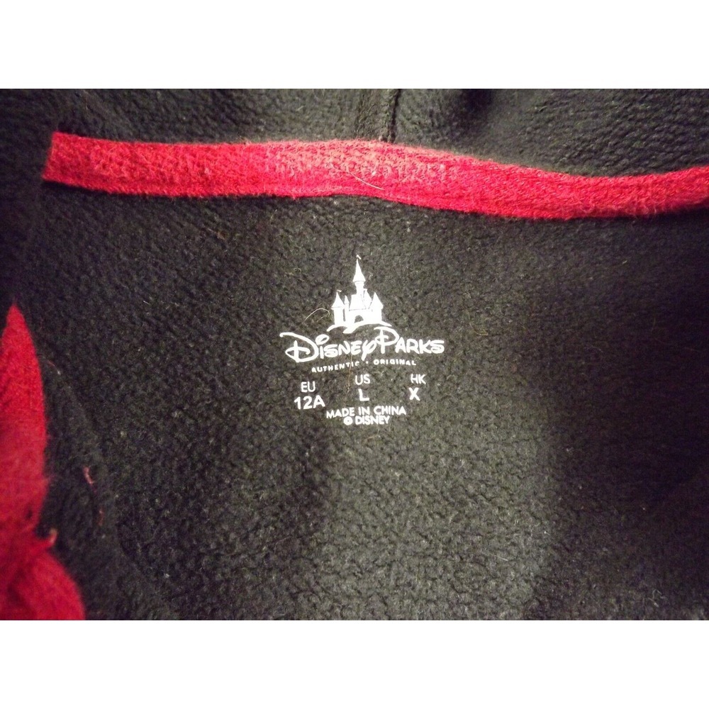 Disney Parks Hoodie Large Authentic Disneyland‎ Black Mikey Character Patches - Picture 3 of 12